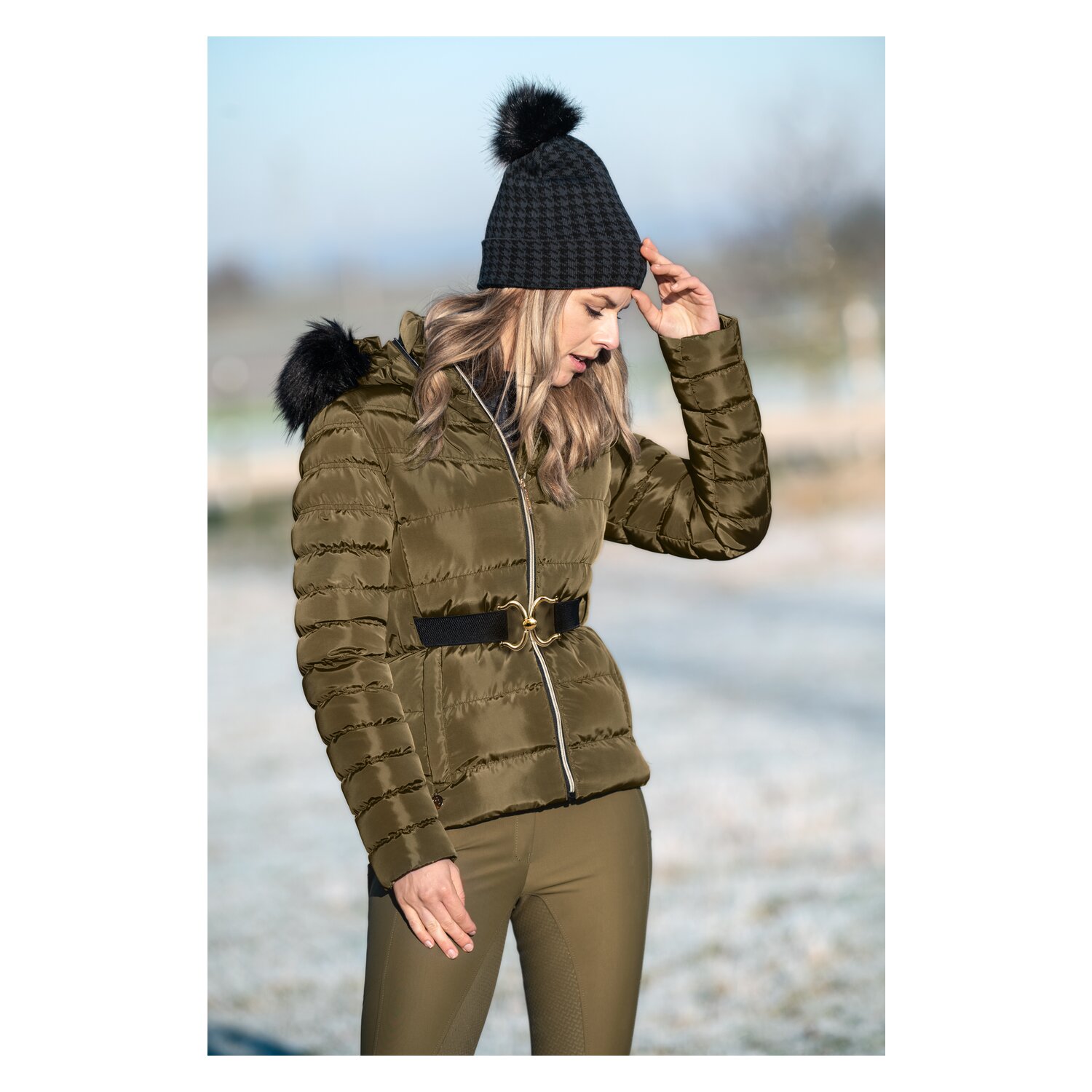 Cheval de Luxe Mütze Blackpool  - houndstooth - Einheitsgröße