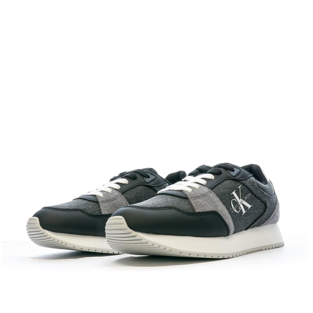 Calvin Klein Jeans Baskets Grises Femme Calvin Klein Jeans Low Lace