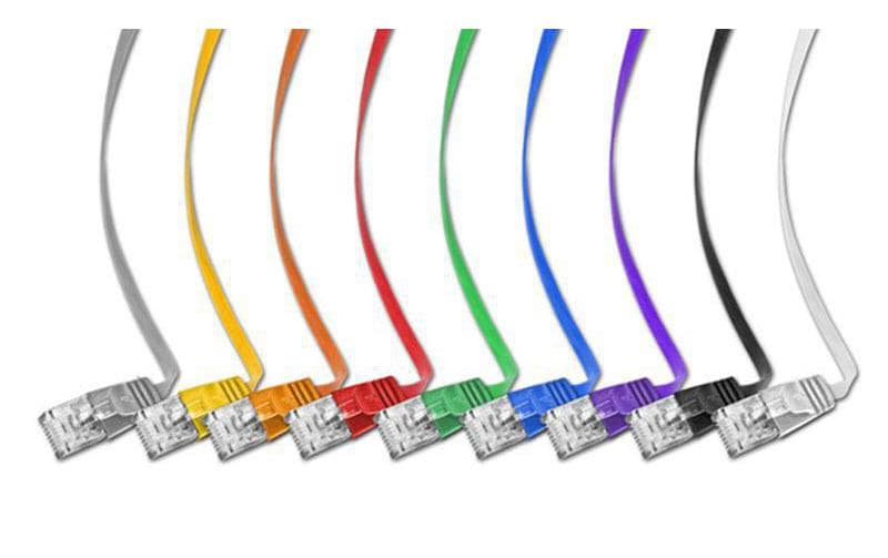 Slimpatchkabel RJ-45 - RJ-45, Cat 6, UTP, 1.5 m, WeissUnscreened/Unshielded Twisted-Pair-Kabel (UTP) mit Klinkenschutz