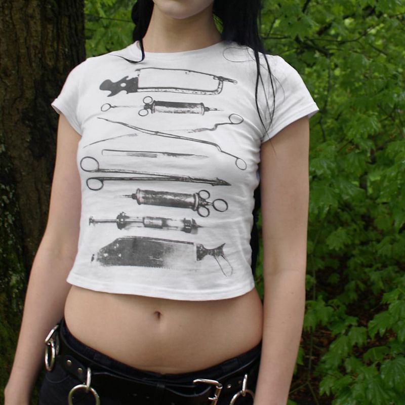 Puffie - T-shirt met korte mouwen en opstaande kraag en print