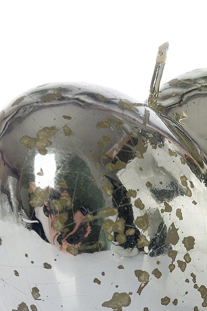Herzkerze - silber - 7 cm