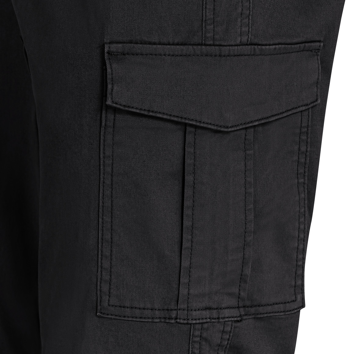 VanVaan Denim Herren Cargohose in Unifarben dunkelgrau
