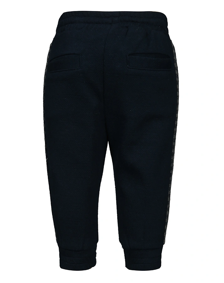 Stoff-Hose LITTLE GENTLEMAN mit Seitenstreifen in navy