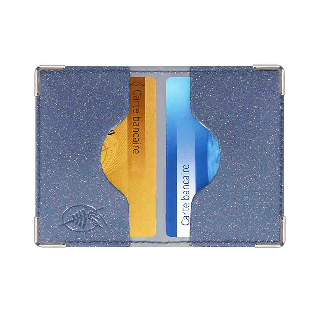 Etui pour carte anti piratage à paillettes