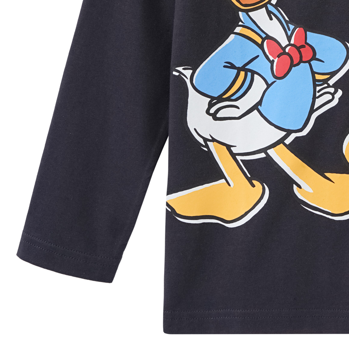 Topolino Micky Maus Langarmshirt mit großem Print dunkelgrau