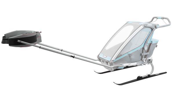 SKISET ZU CHARIOT ANHÄNGER  silber  Generation 1 bis 2023 Modell CAB, CROSS double, CROSS single, LITE double, LITE single, SPO