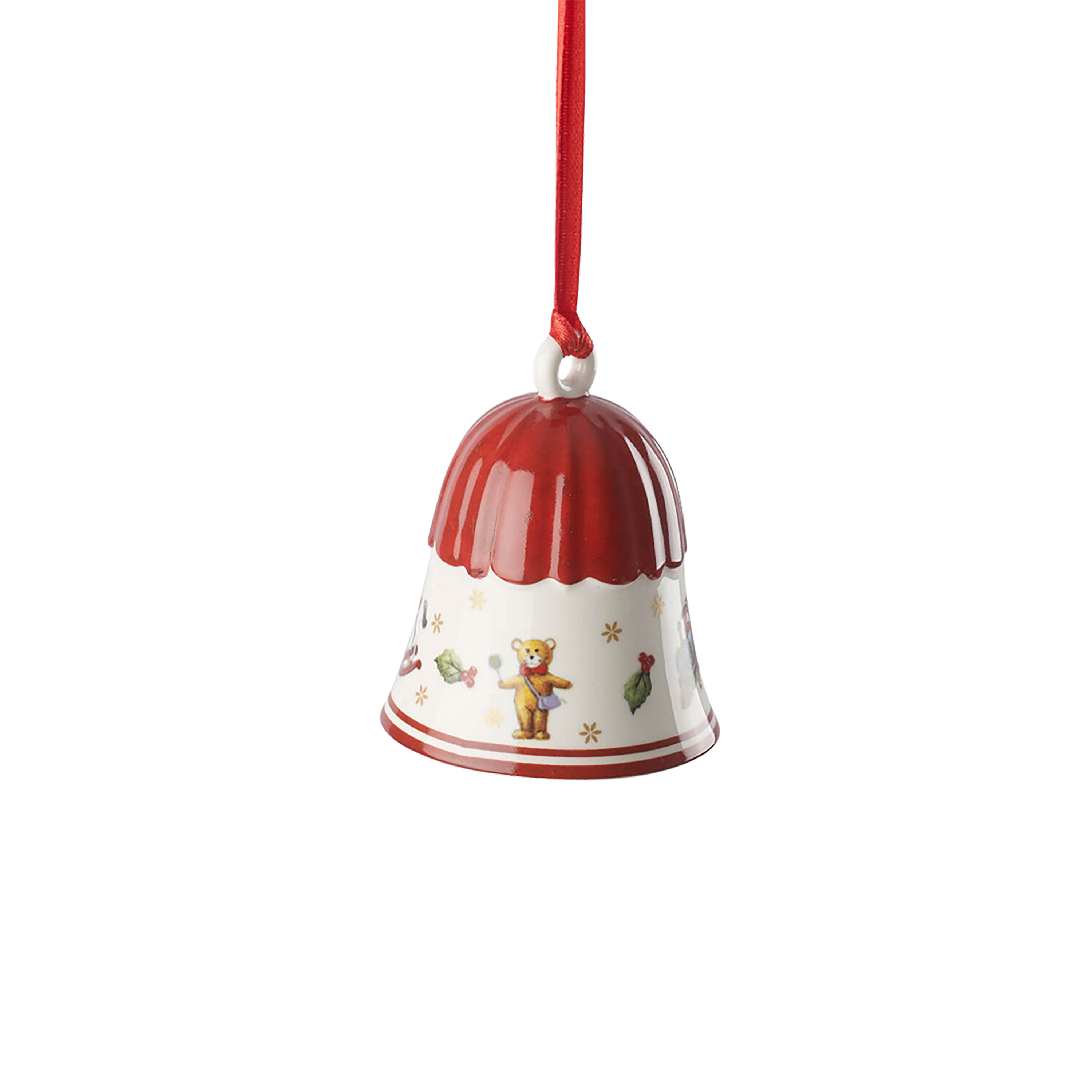 Toy's Delight Christmas ornaments Red, 2.2'' x 2.2'' x 2.6'', Premium Porcelain