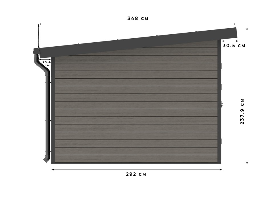 Abri de jardin composite sintra - 12m2 gris - epaisseur des madriers : 28mm - garanti 20ans - aluminium - cabanon