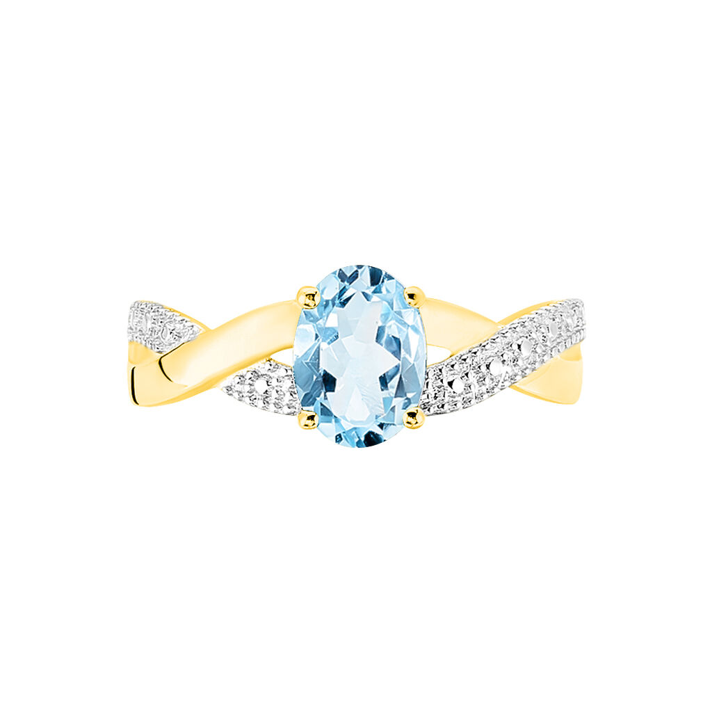 Bague Candice Or Jaune Topaze
