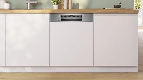 Bosch SMV4ETX08E Série 4 Lave-vaisselle intelligent, entièrement intégré, 60 cm, avec panier à couverts, avec assistant de programme, particulièrement silencieux, Rackmatic, ouverture automatique de