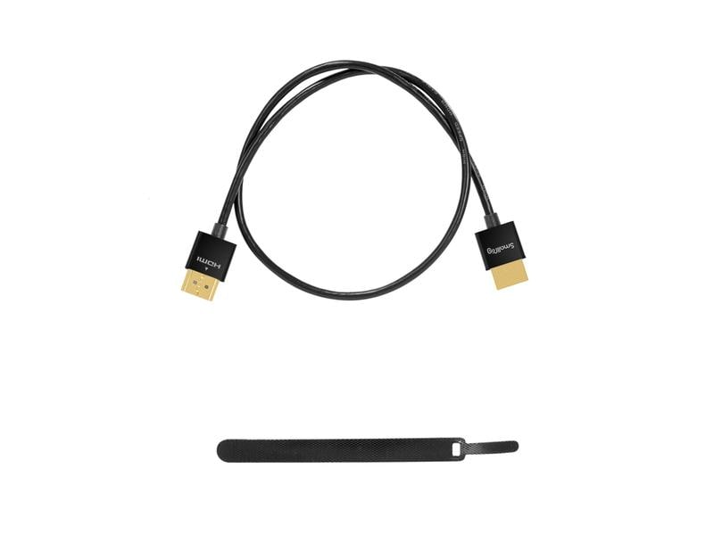 Smallrig Kabel Ultra Slim 4K HDMI - HDMI, 0.55 m Hochwertiges HDMI-Kabel für DSLR-Kameras, Monitore und Videosender sowie -empfänger