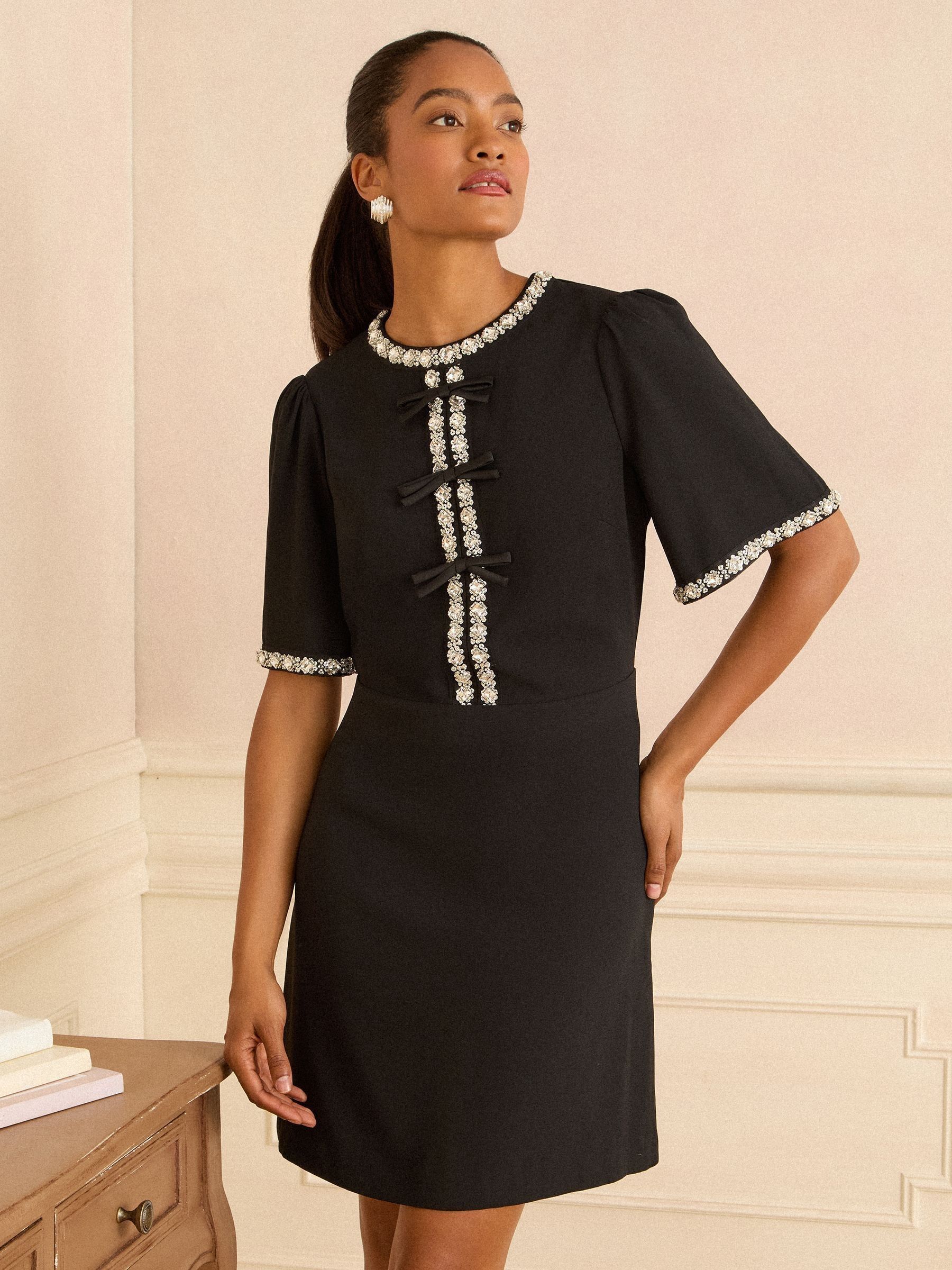 Love & Roses mini-jurk met diamanten strik