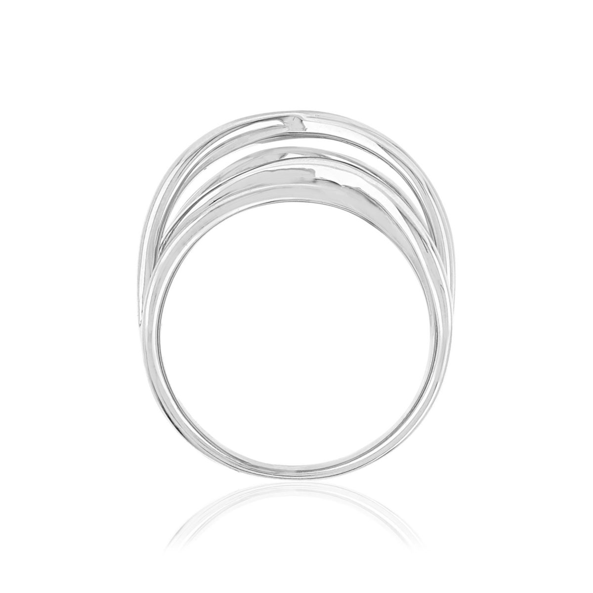 Bague argent 925 anneaux entrelacés