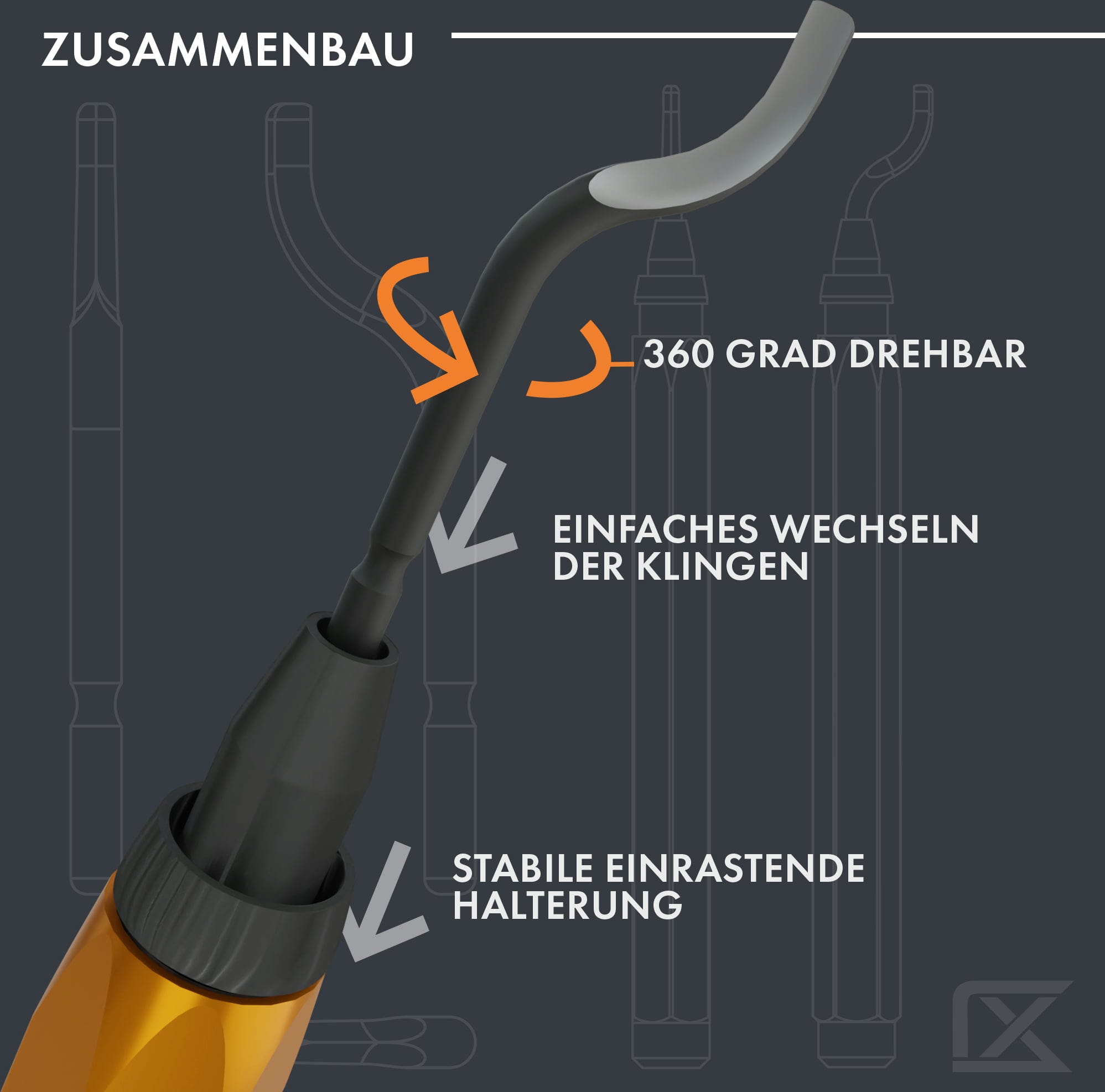 ruthex  Entgrater V2    Werkzeug für die Nachbearbeitung von 3D-Drucken
