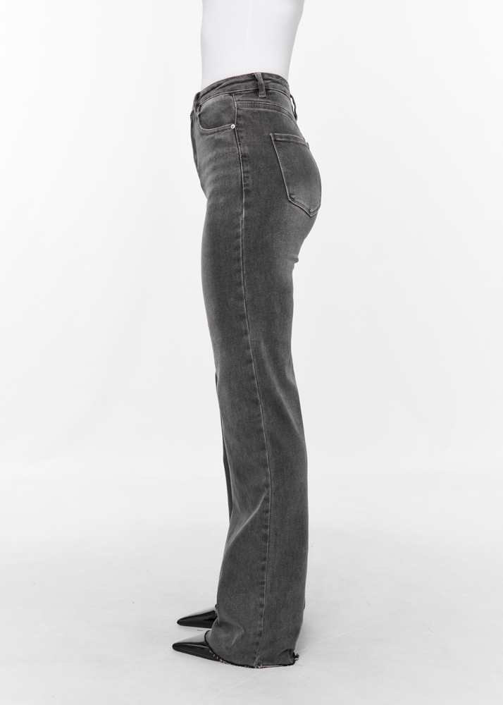 Straight leg stretch jeans ash grijs