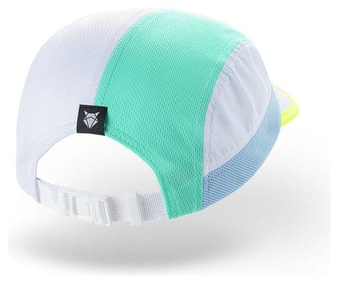 Casquette de Running Incylence Signature Blanc Bleu Fluo