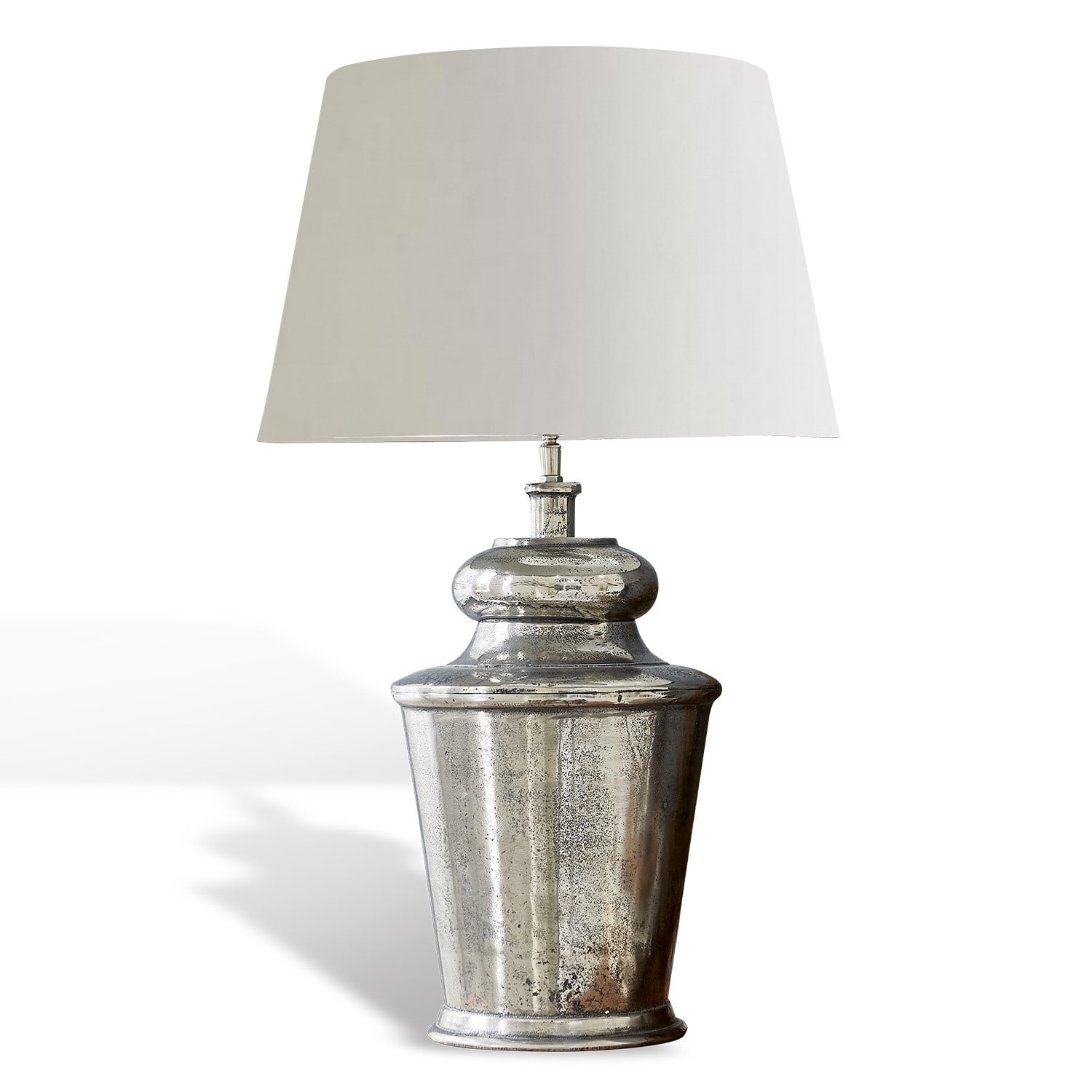 Tischlampe Sarcé weiß/antiksilber