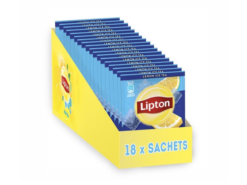 Lipton Eistee Pulver Zitrone 18 x 52 g Eisteepulver in praktischen Portionsbeuteln