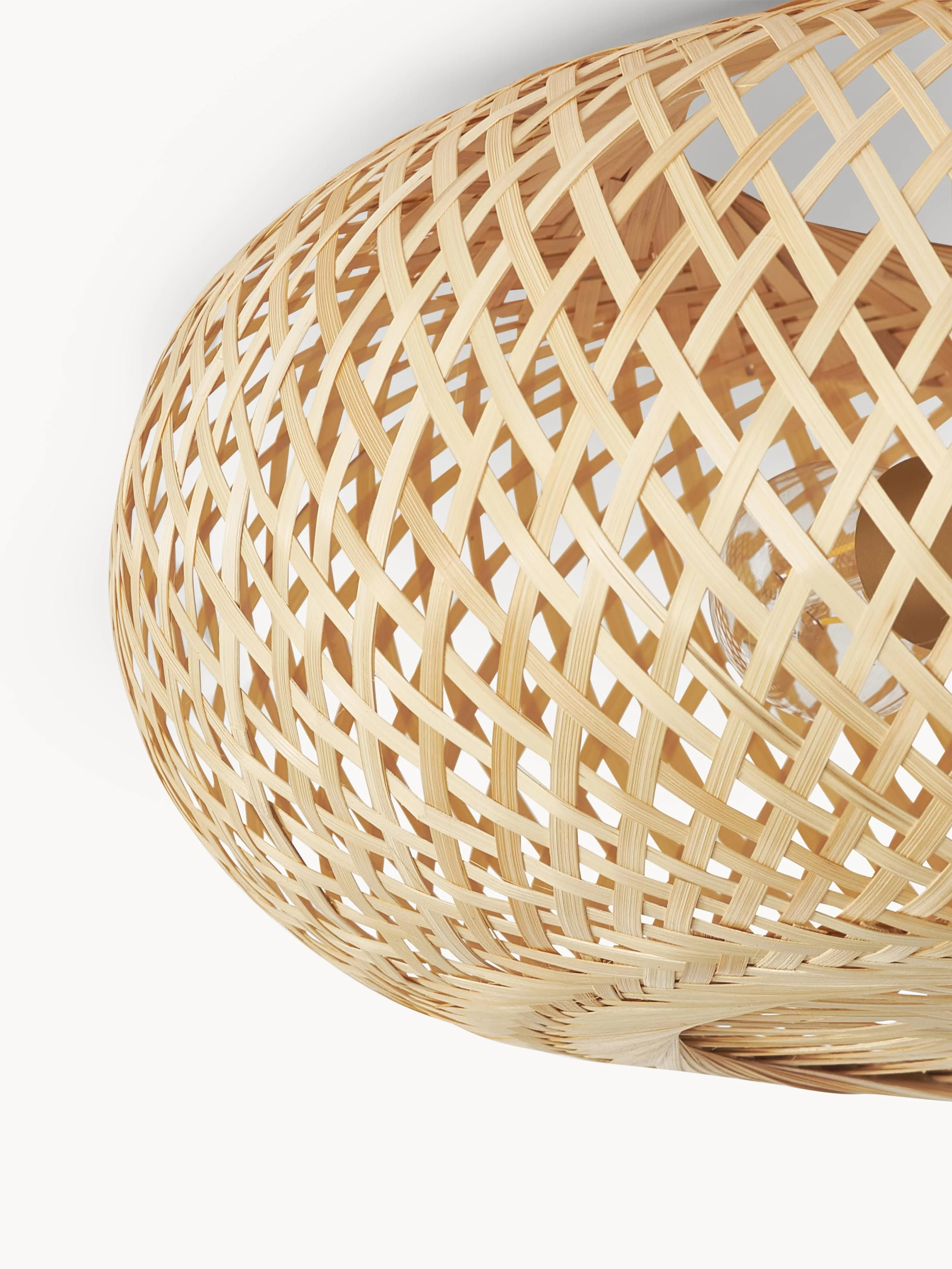 Design plafondlamp Evelyn van bamboehout, naturel