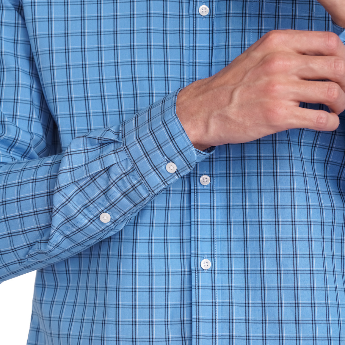 VanVaan Herren Hemd mit Karos blau / schwarz