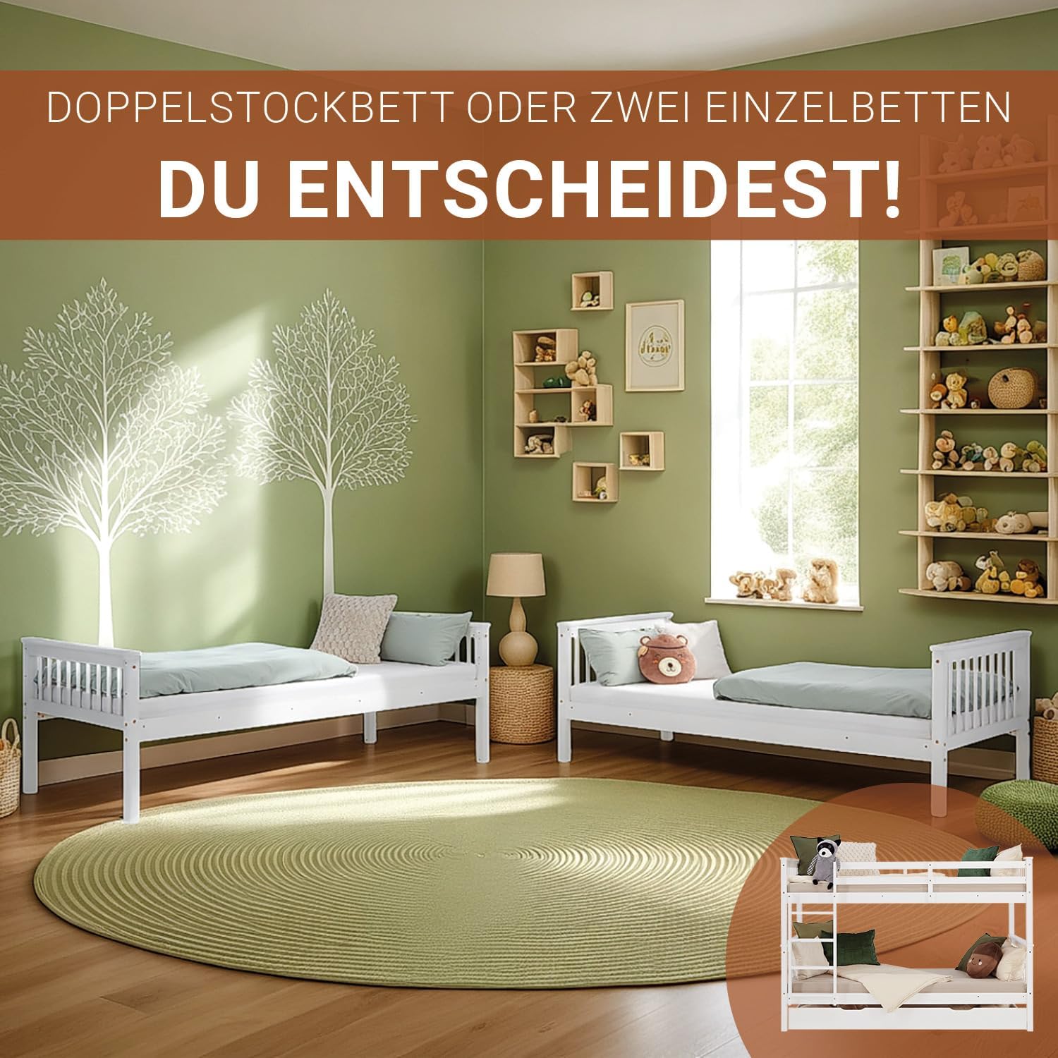 Homestyle4u, Etagenbett 2 Kinder 90x200 mit Treppe & Bettkasten Weiß, Hochbett Doppelstockbett umbaubar 2 Kinderbetten