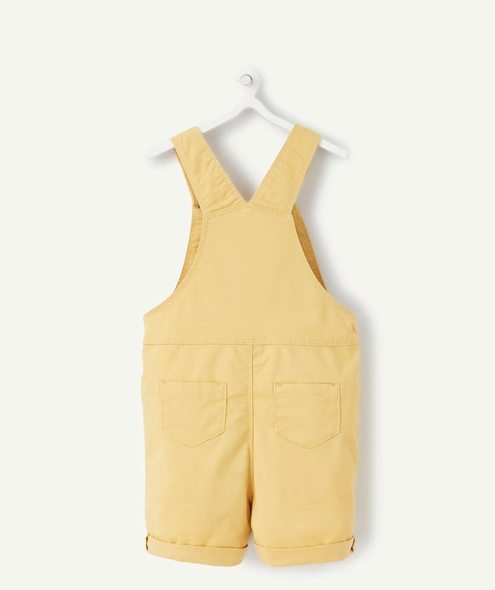 SALOPETTE COURTE JAUNE BÉBÉ GARÇON AVEC POCHES