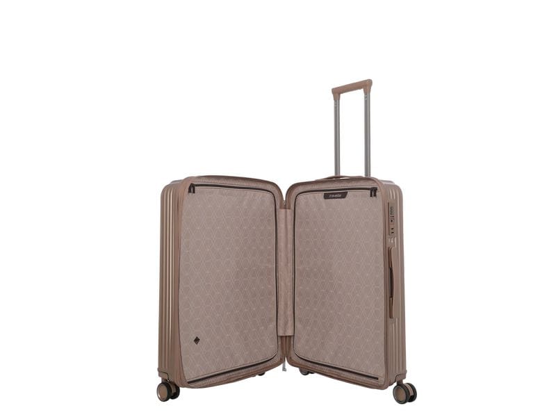 travelite Paros Trolley M erweiterbar, 63 l, Braun Reisekoffer