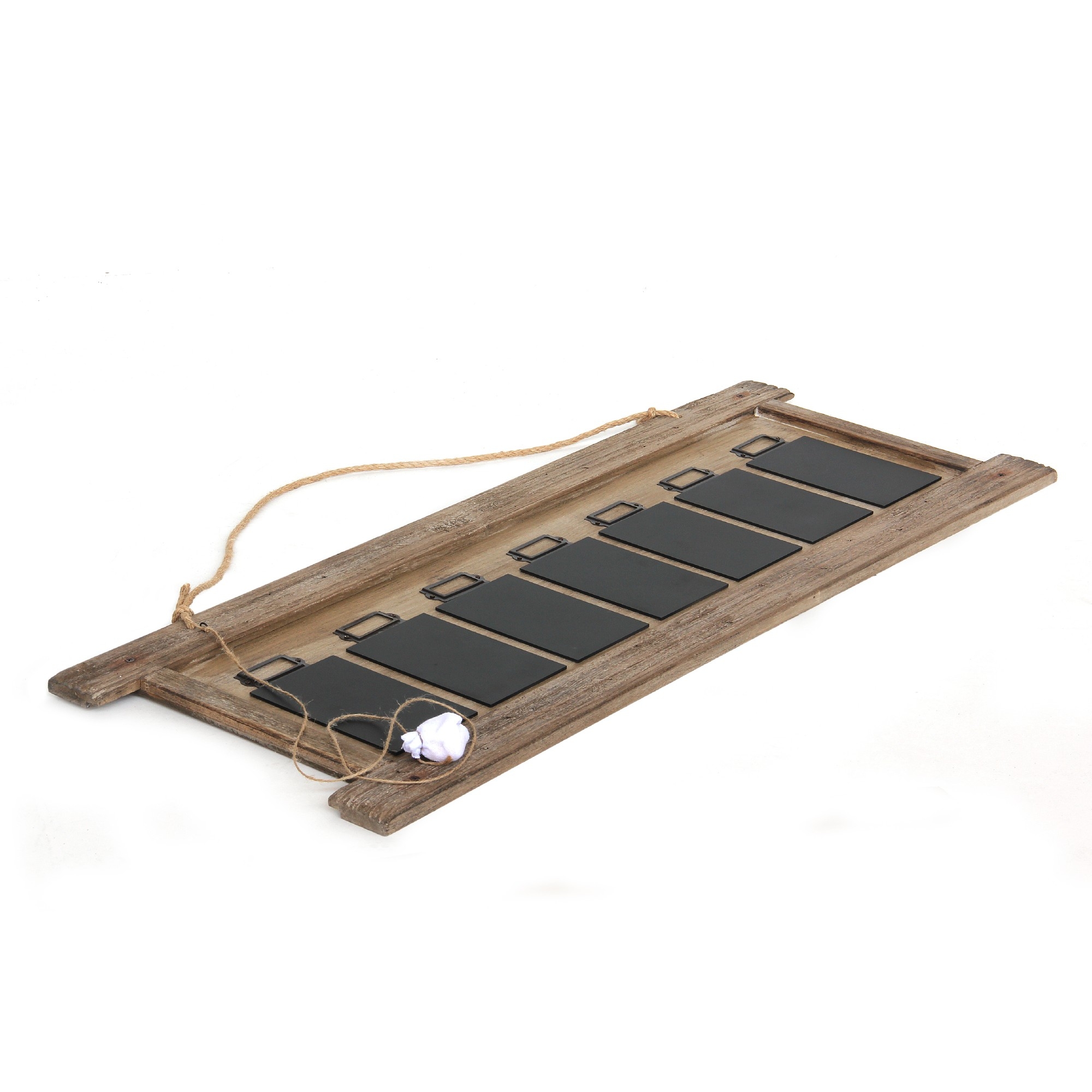 7er Wandtafel, braun, schwarz, T 2cm, B 98cm, H 37cm von fischer's lagerhaus