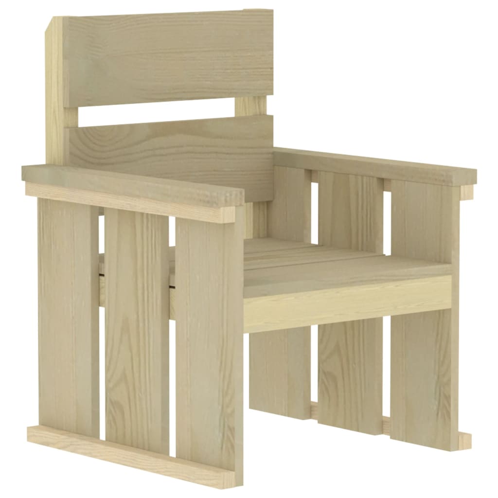 Mobilier de salle à manger de jardin 3 pièces bois de pin imprégné