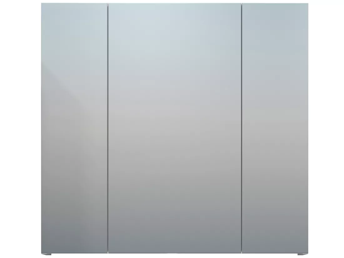 Meuble haut avec miroir - Mélaminé - Blanc - 80 - 75 - 16 cm