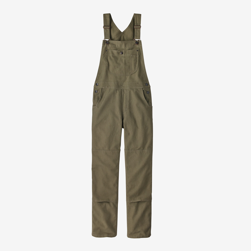 Damen-Latzhose aus Hanf-Canvas für alle Jahreszeiten – Lang