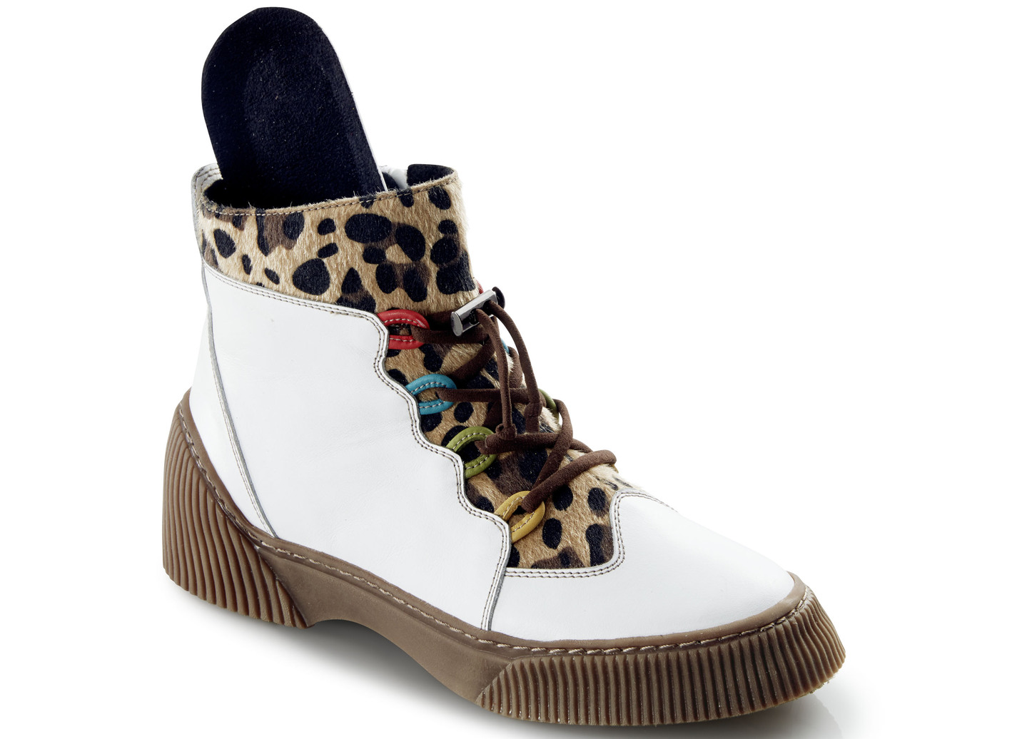 Interessante Stiefelette in 2 Farben mit herausnehmbarem Fußbett, Weite G