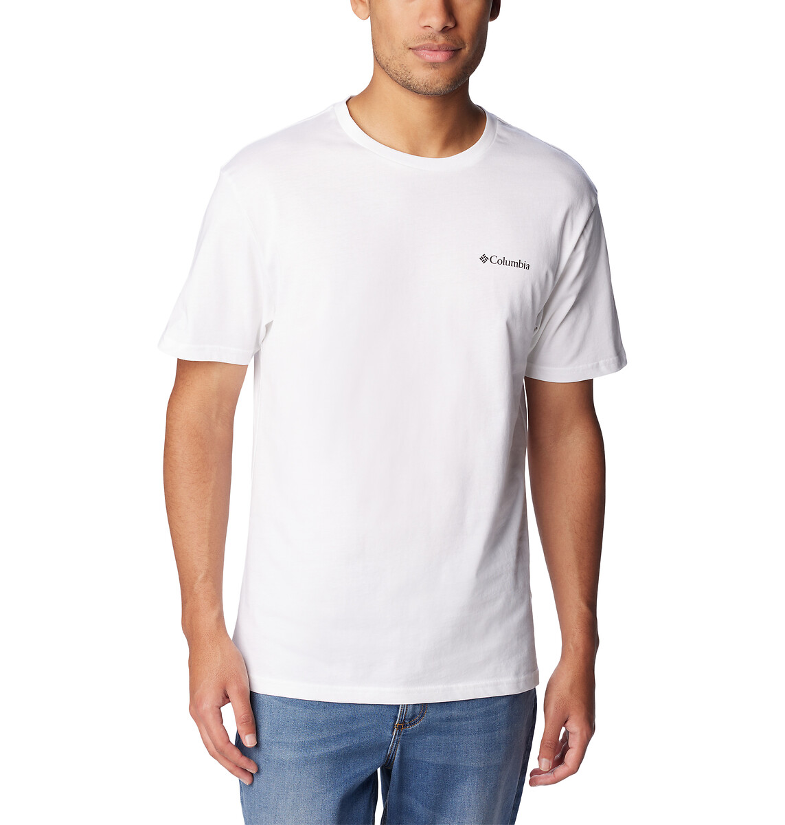 COLUMBIA<br>Camiseta de manga curta com logo no peito essencial