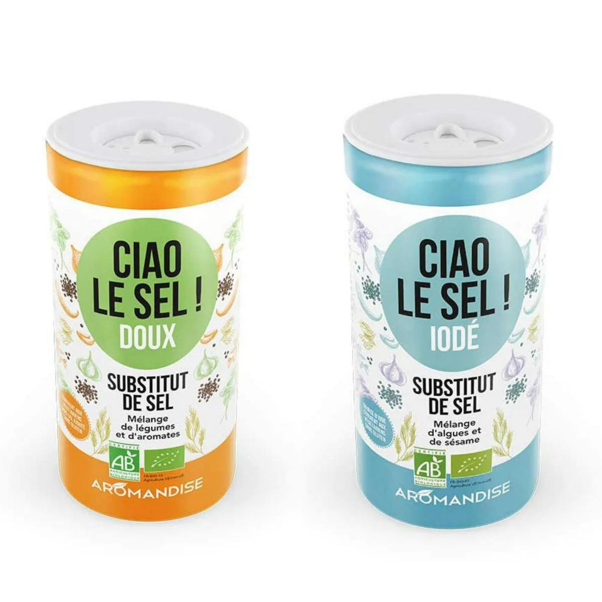 Duo de susbtituts de sel : Doux et Iodé Aromandise