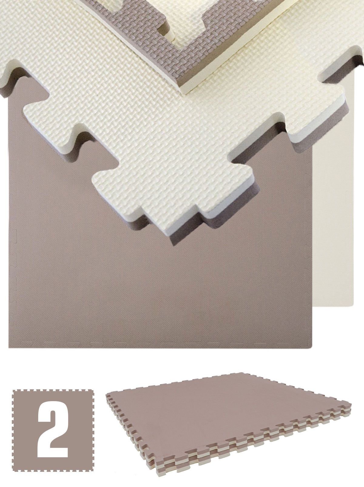 eyepower Fitnessmatte 2er Set 90x90x2.5 cm