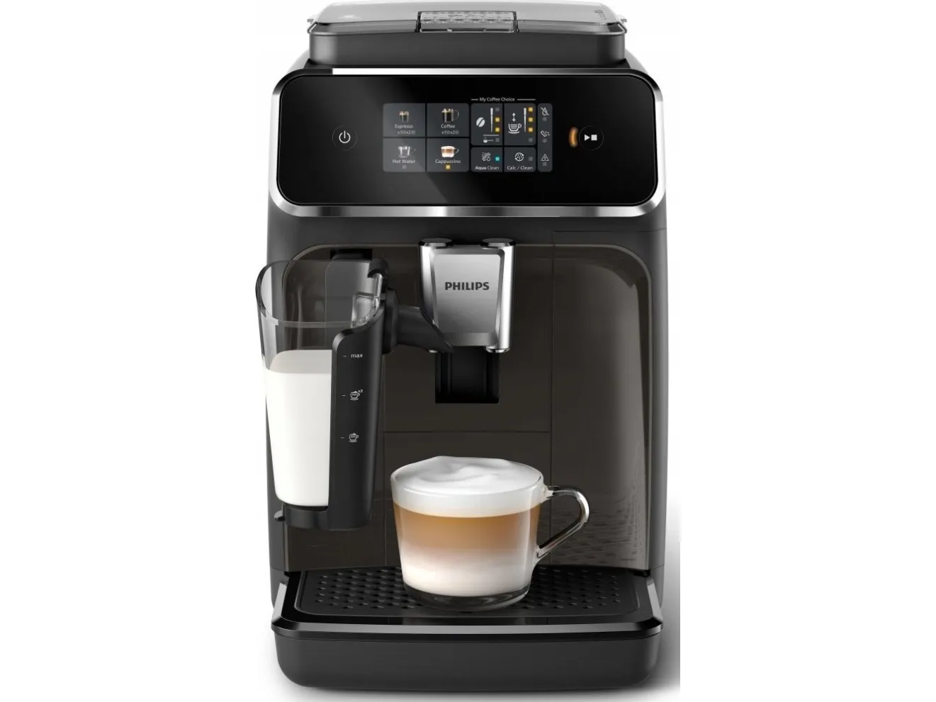 Philips Series 2300 EP2334 - Automatisk kaffemaskine med mælkeskummer - 15 bar - sort/skinnende kashmirgrå