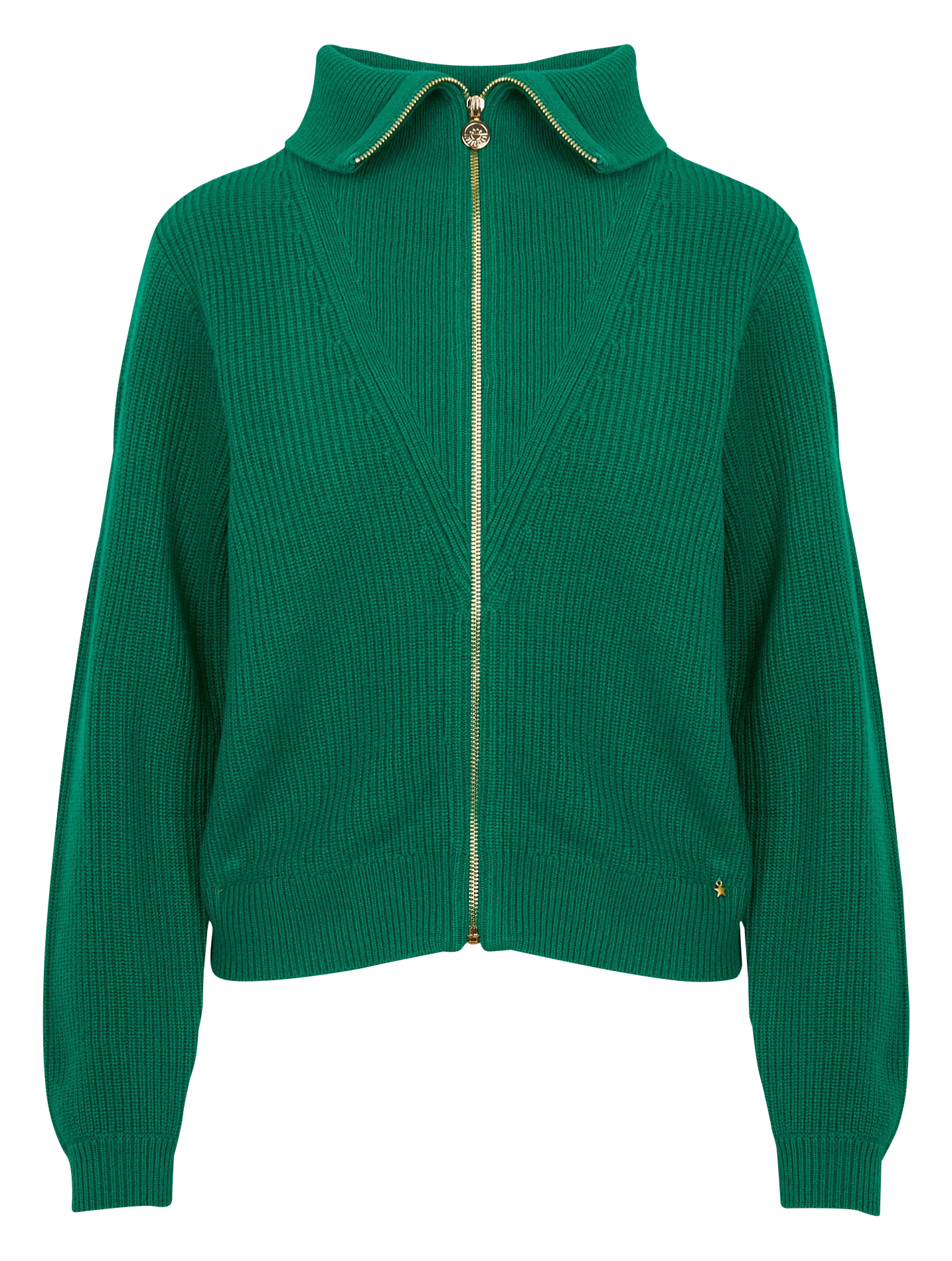 ARTICHOU - Gilet col à revers en laine | Vert