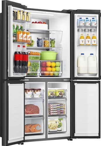 Hisense - RQ5P470SAFE - Koel-Vriescombinatie - Zwart - Inhoud 483 Liter