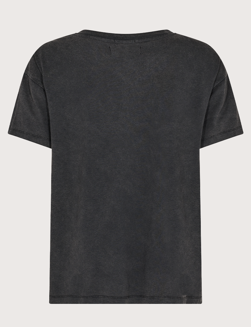 MOS MOSH T-SHIRT FEMME MANCHES COURTES MELORA NOIR STONEWASH