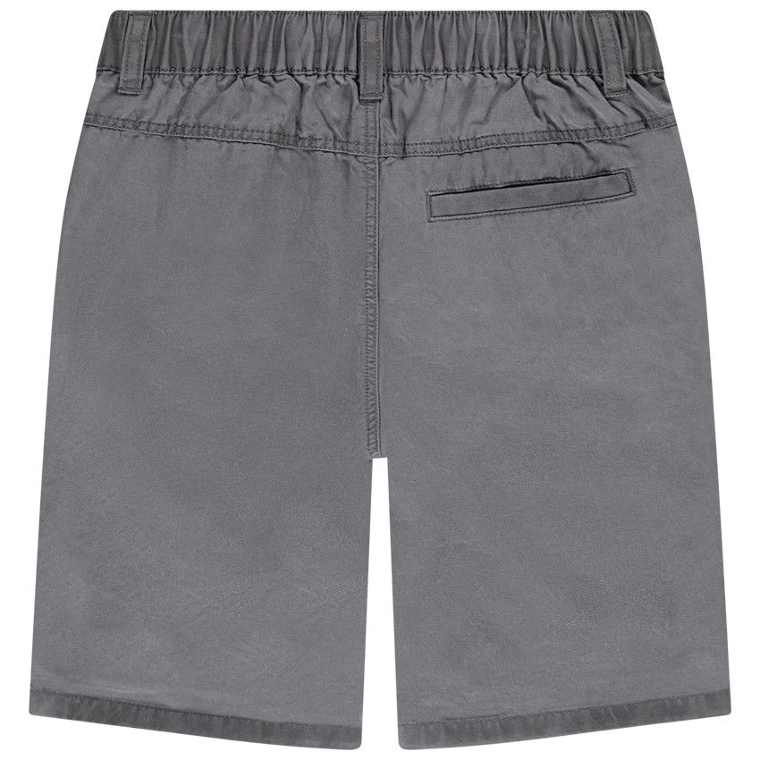Bermuda en toile uni pour garçon - Gris foncé