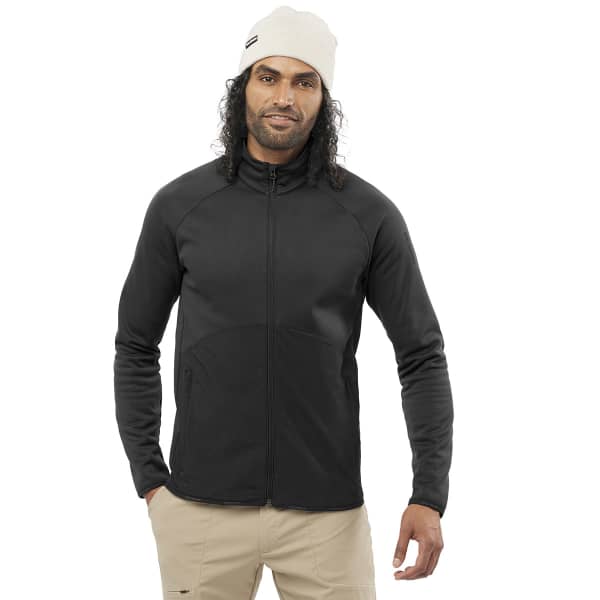 Veste polaire randonnée SALOMON ESSENTIAL MIDWARM FZ M DEEP BLACK