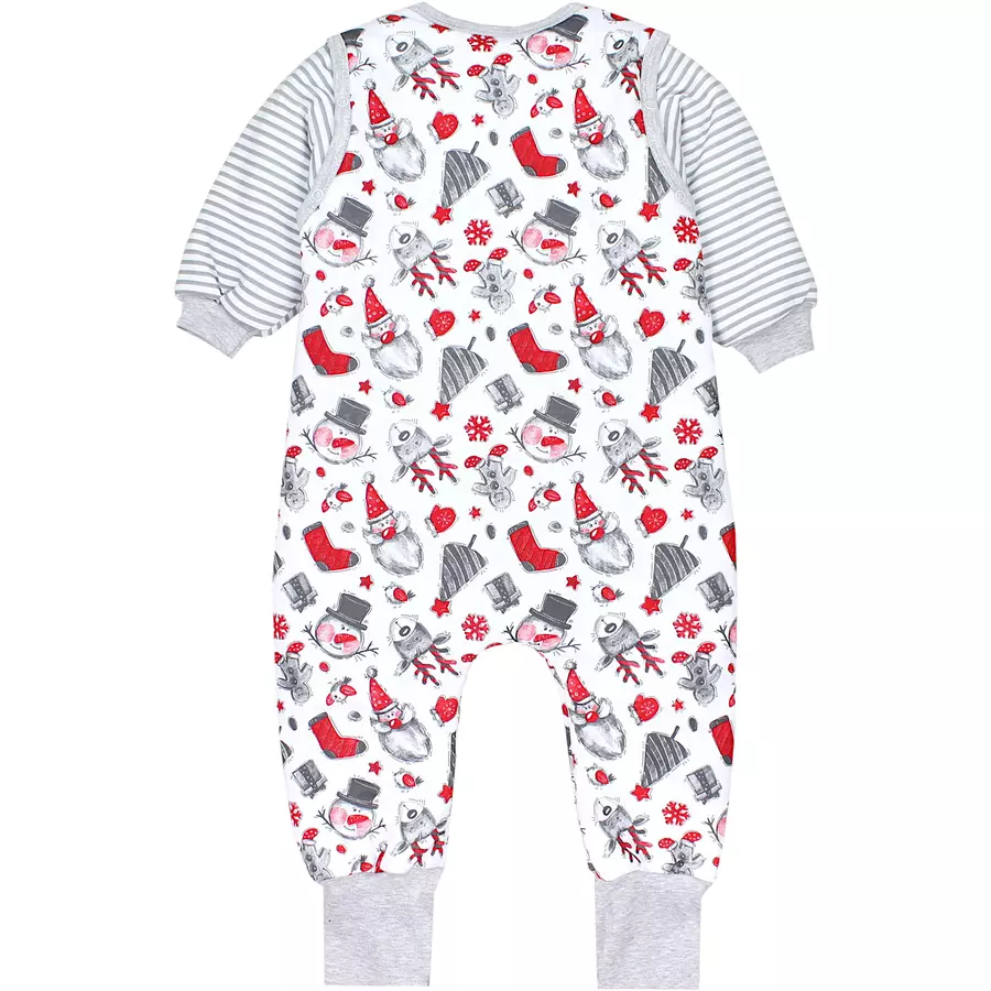 TupTam Baby Schlafsack mit Beinen und Ärmel Winter rotweiß