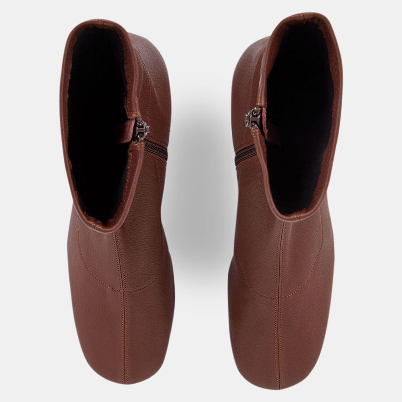 By Far Bottines en Cuir Maya marron - Talon 6,5 cm