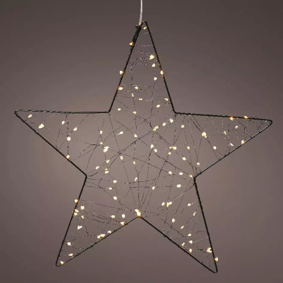 Etoile lumineuse 200 LED (H58 cm) Céleste Blanc chaud