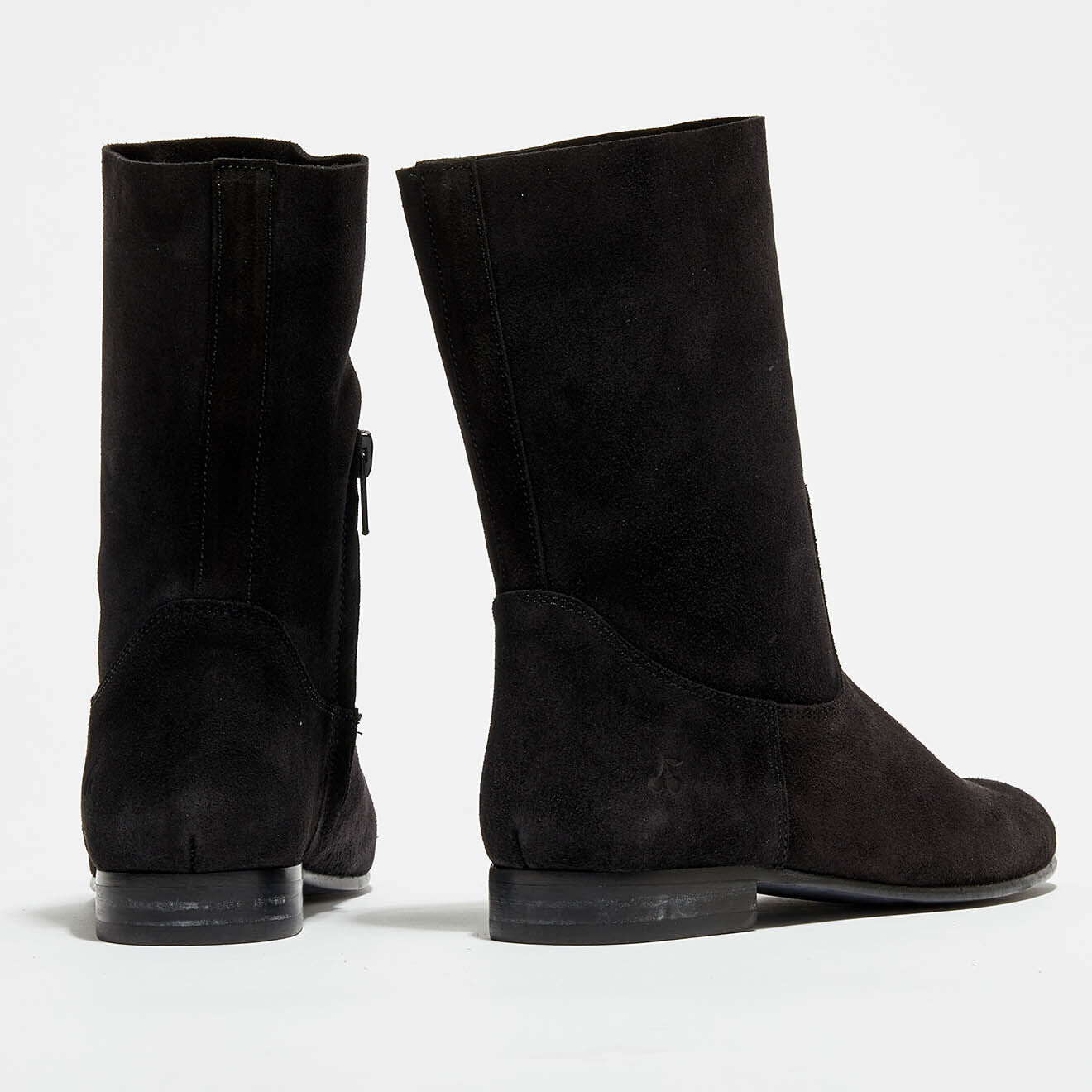 Bonpoint Boots Paris en Velours de cuir noires
