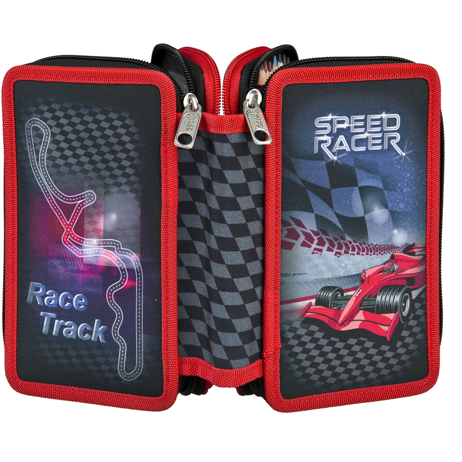 Scooli Triple Decker Speed Racer, gefülltes Schüleretui
