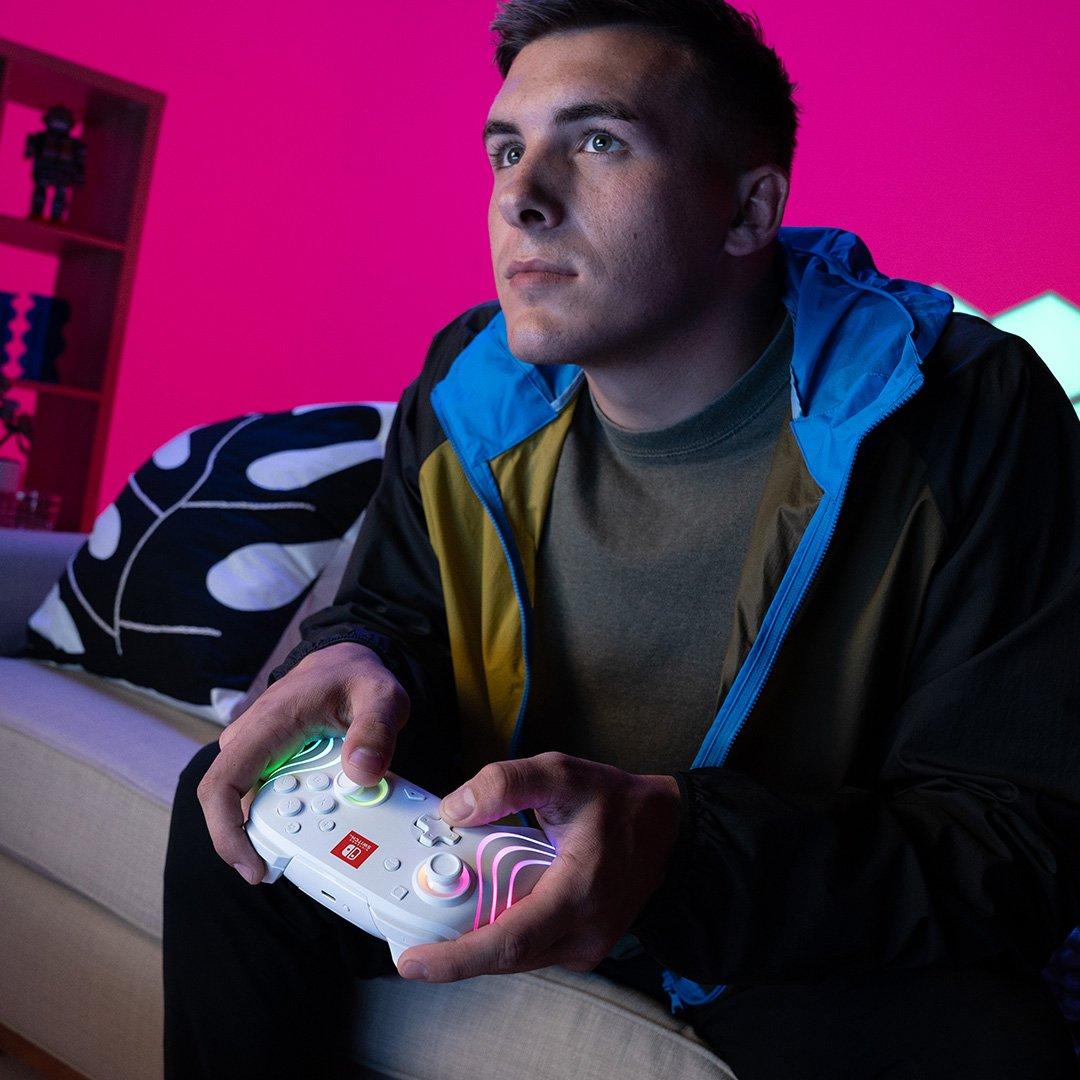 PDP Afterglow™ Wave Nintendo Wireless Controller: White with Motion