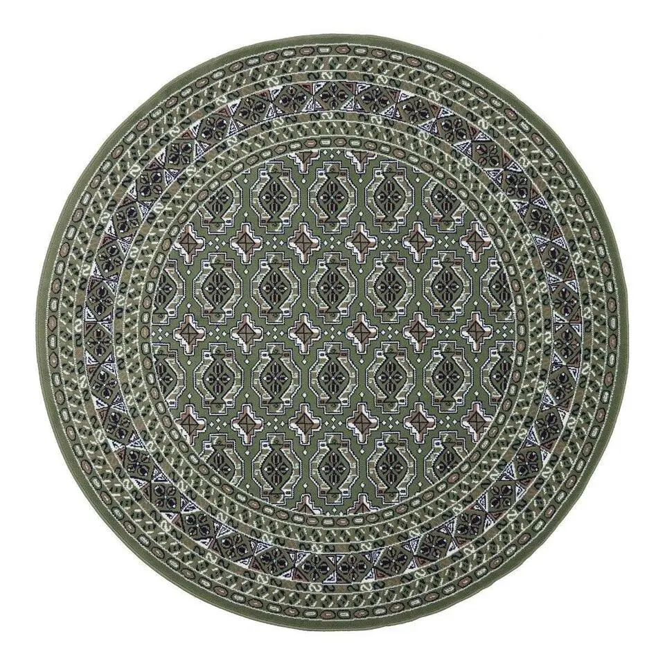 Interieur05 rond vintage vloerkleed Marad groen - 160 x 160 cm