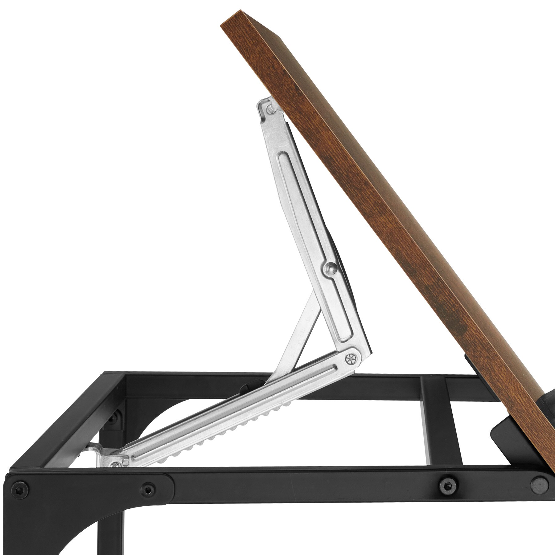 tectake® Beistelltisch, Industrial Style, in praktischer C-Form mit neigbarer Platte, 55 x 35 x 66,5 cm
