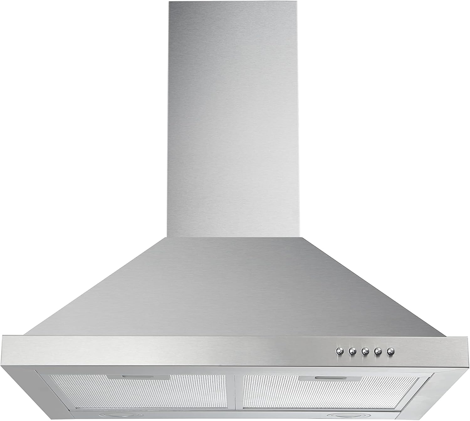 Respekta Dunstabzugshaube / Kaminhaube 60 cm / Edelstahlgehäuse / Abluft - und Umluftfunktion / CH44078-60IX-A / A / 56 – 70,3 dB